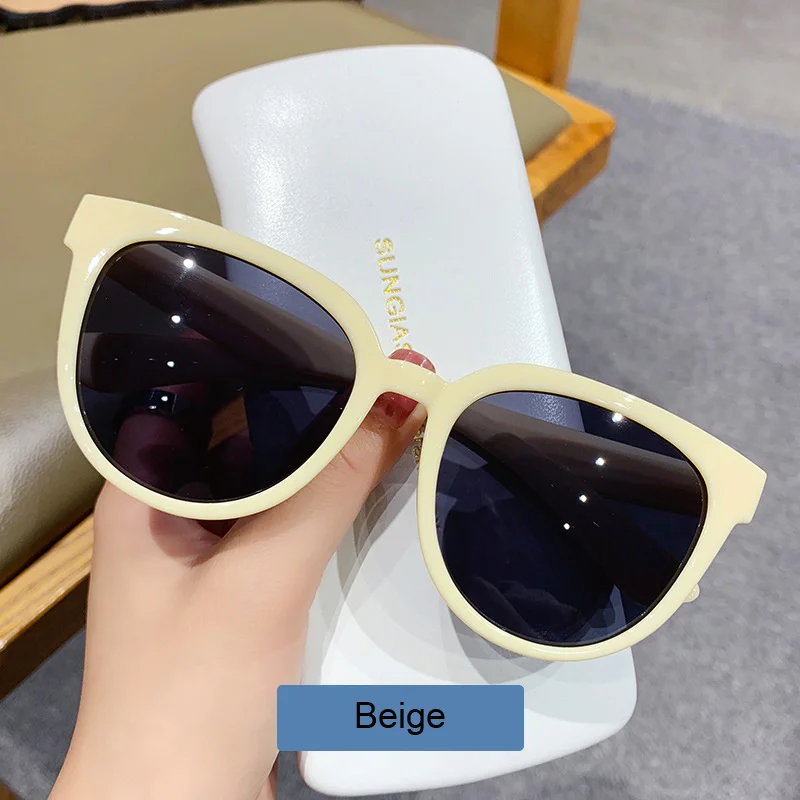 Kacamata hitam mata kucing Fashion wanita merek desainer kacamata hitam cermin Retro ukuran besar lensa jernih wanita antik Gafas De Sol