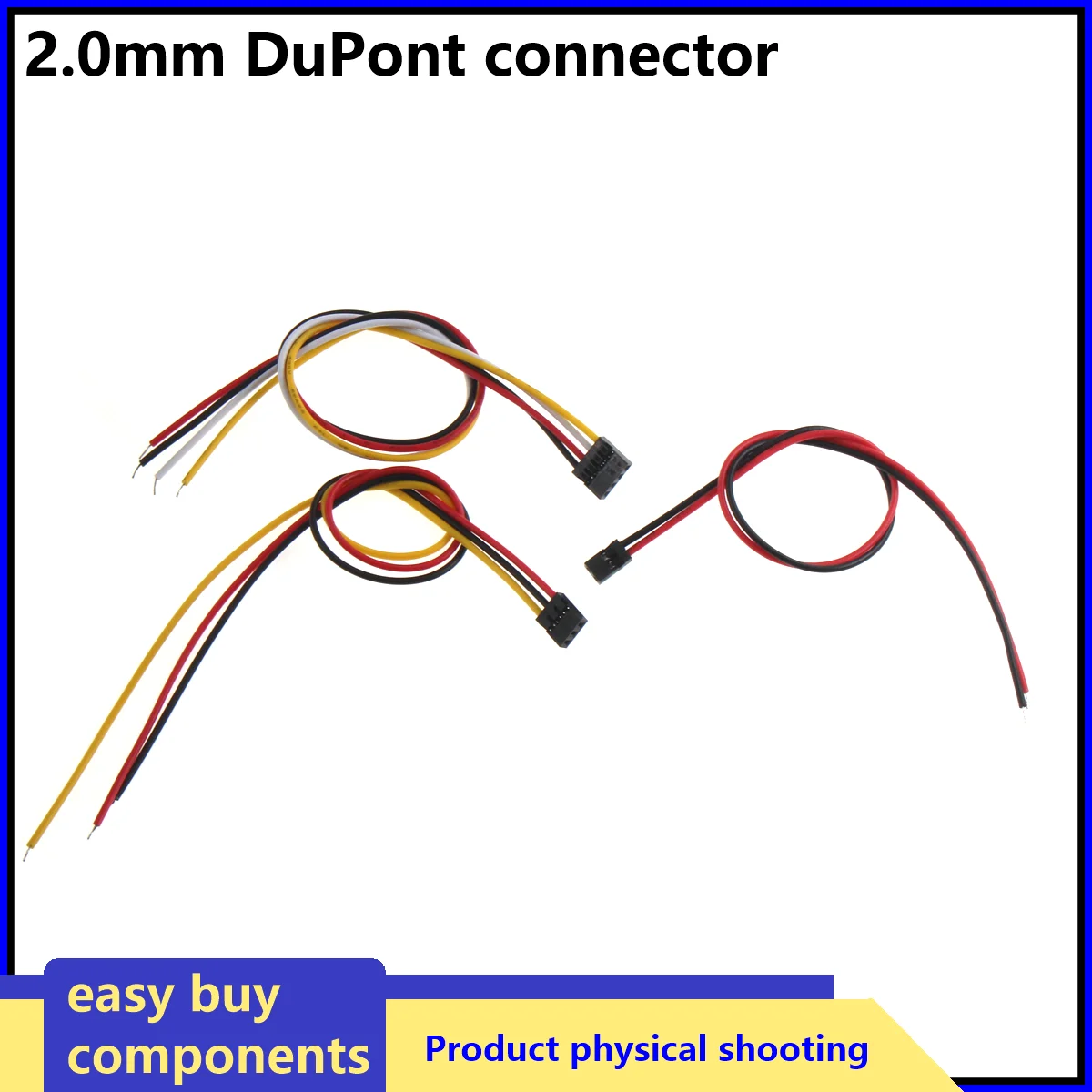 10/5PCS 20CM Dupont line 2.0MM to Dupont 2mm PITCH 2mm TO PITCH 2.0 2P/3P/4P/5P/6P JUMPER CABLE WIRE FOR PCB connector