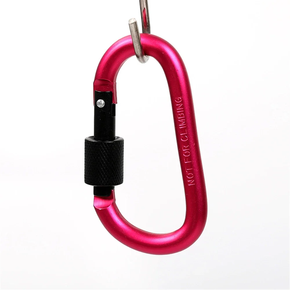 Outdoor Climbing D-shaped Buckle Carabiner Aluminum Alloy Survival Key Chain Camping Climbing Hook Clip Backpack Buckle KeyChain