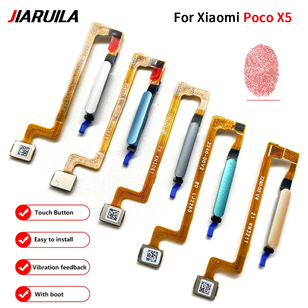 NEW Tested Repair Scanner For Xiaomi Poco X5 / X5 Pro ID Home Button Fingerprint Menu Return Key Recognition Sensor Flex Cable