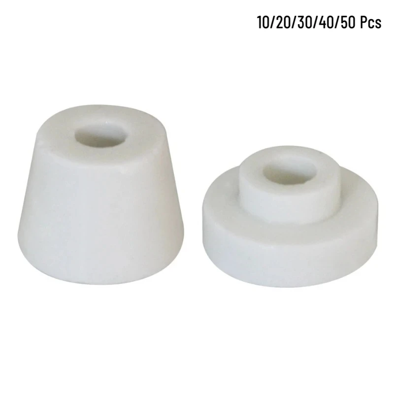 Ceramic Beads for Heating Wire Tapered Porcelain Tube Alumina Porcelain Stepped Insulator Included Male Head & Female Head