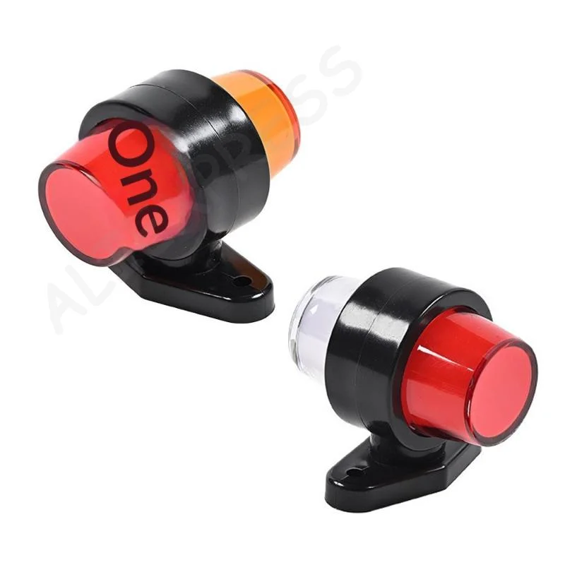 New1Pcs LED Side Rear Marker Lights 12-24V Trailer Truck Lorry Indicator Lamp Side Marker Outline Led Light DIY Accessories