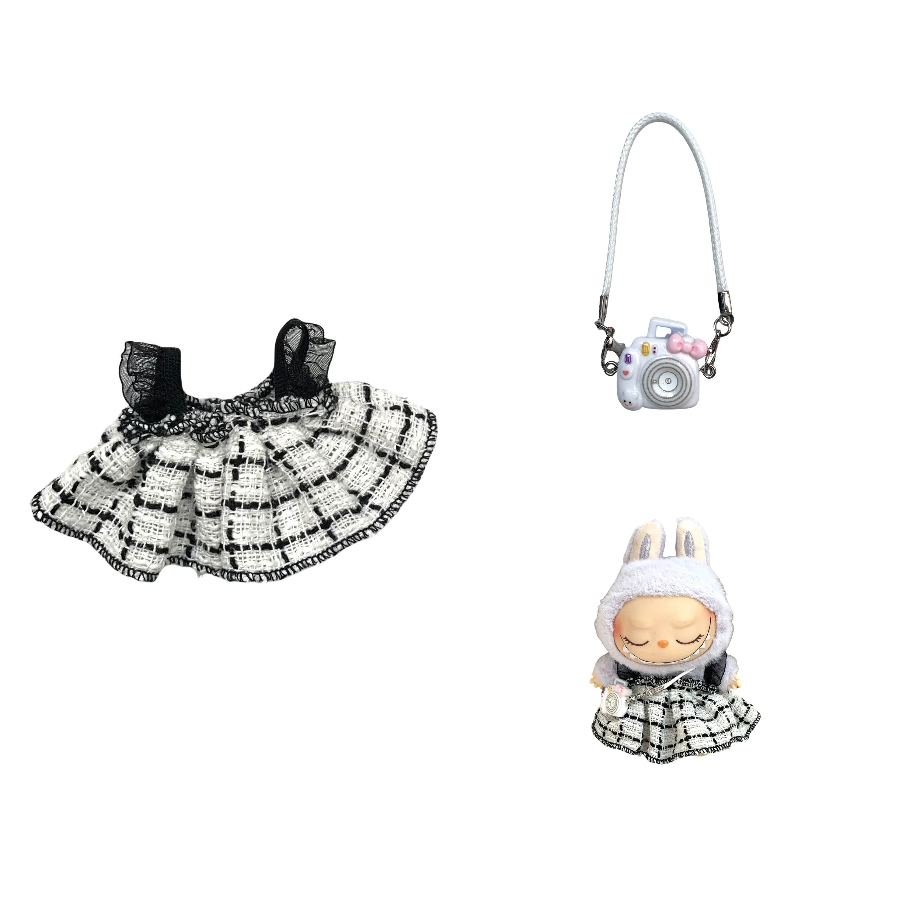 Doll Clothes Outfit Accessories Labubu Clothes Designer  Dress Set for 17CM Labubu V2 V1 DIY Mini Dolls Clothing Girl Gift