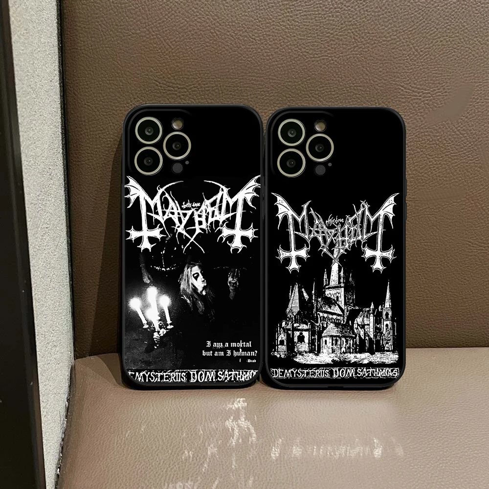 For IPhone 15 Mayhem Live In Leipzig Burzum Phone Case for IPhone 15 14 13 12 Pro XR XS MAX 15 Plus SE Iphone Black Covers