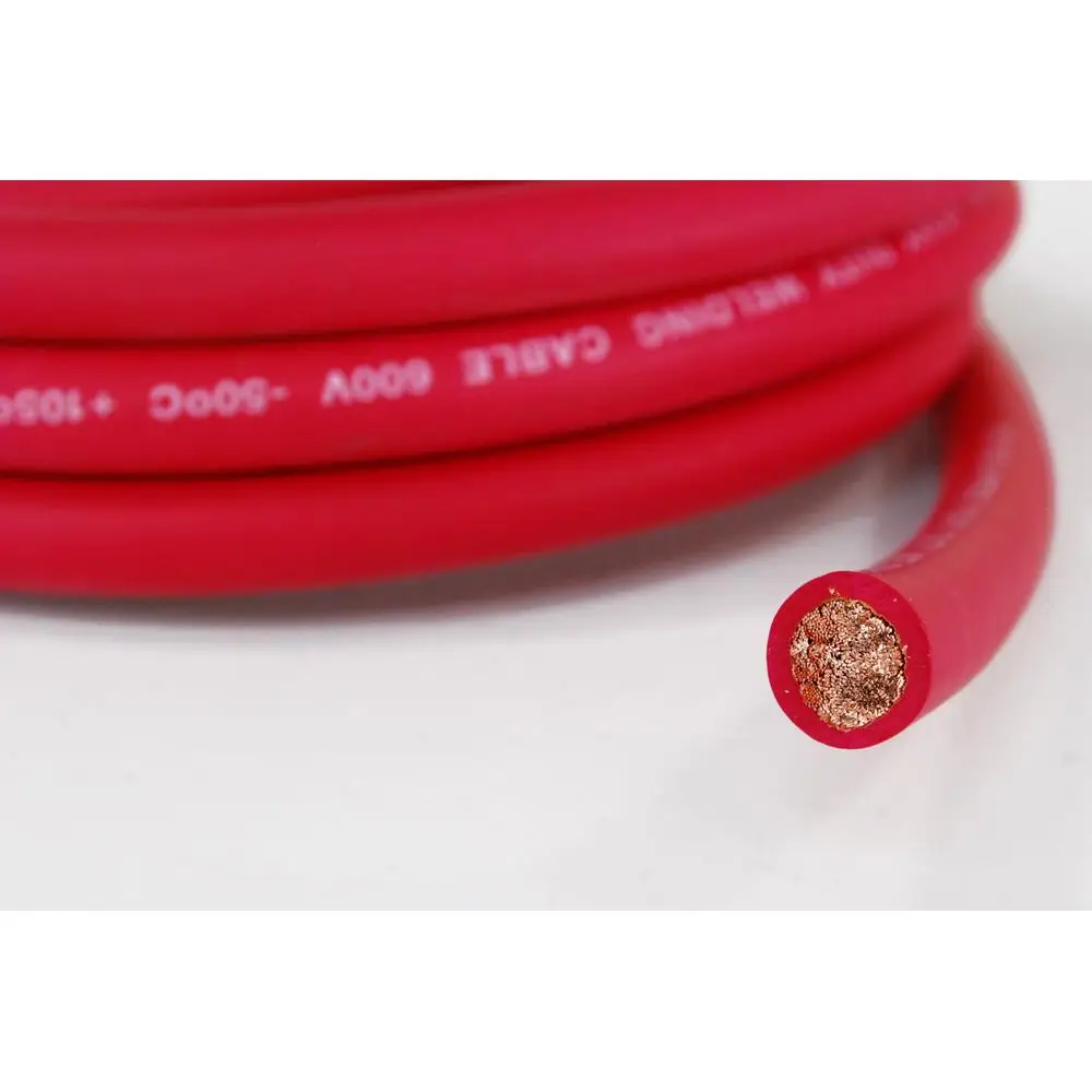 2/0 AWG Welding Lead Car Battery Cable 25 ft. Copper Wire USA Made RED High Flexibility Resistant to Cuts/Abrasion/Flame Meets