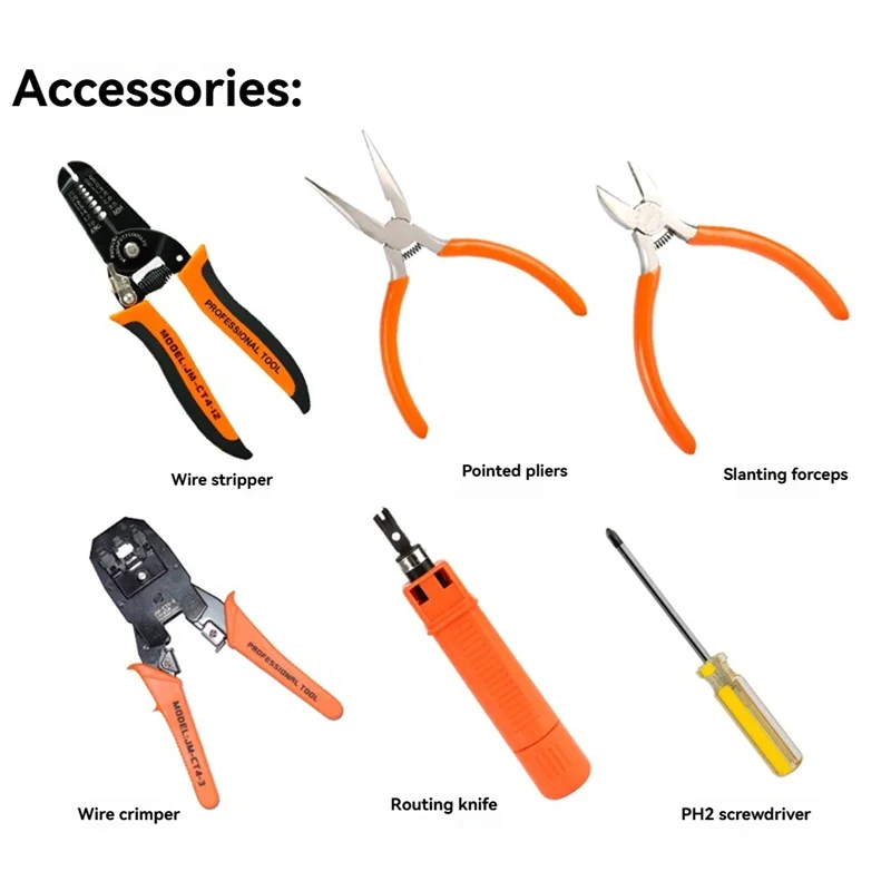 

Набор инструментов для обслуживания сети BOFO Набор инструментов для обслуживания сети Инструмент для обслуживания сети Инструмент для измерения сетевого кабеля