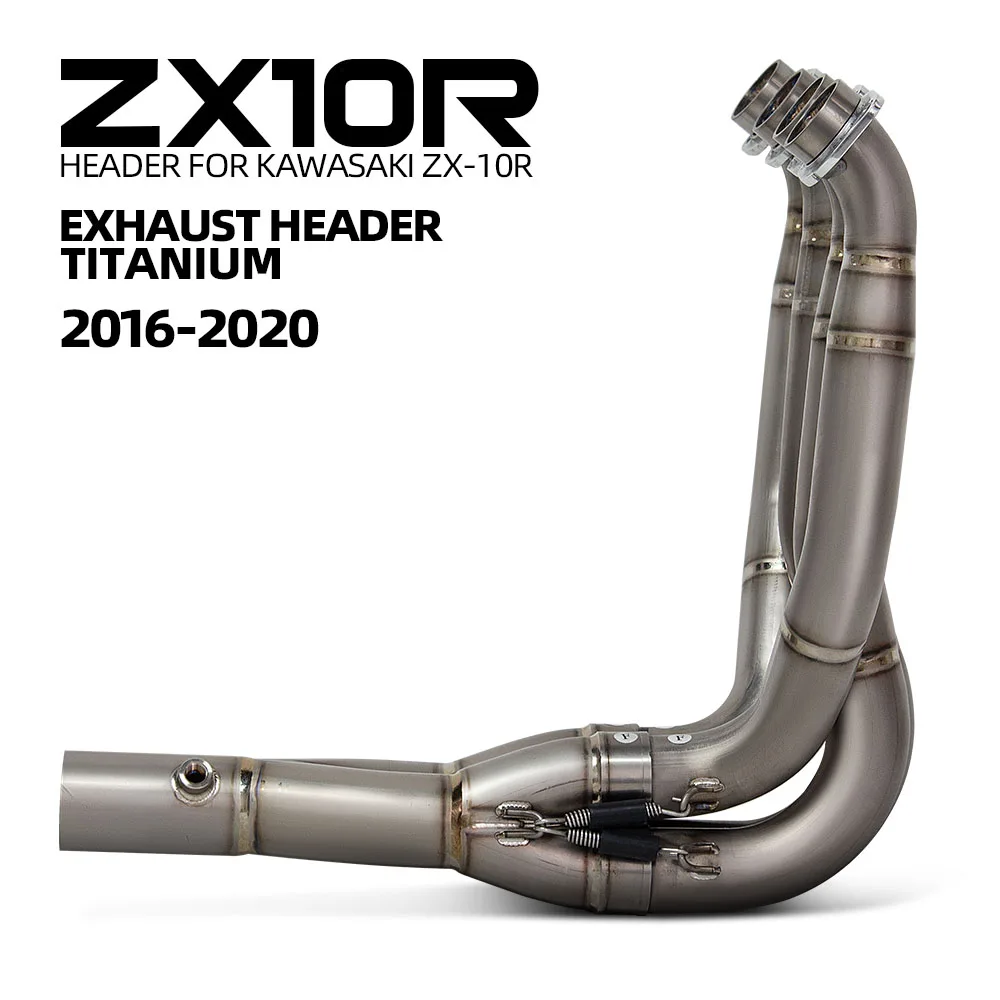 

Motorcycle Escape Header Tube For Kawasaki ZX10R ZX-10R 2016-2020 Titanium Manifold Kit Compatible Original Exhaust Muffler