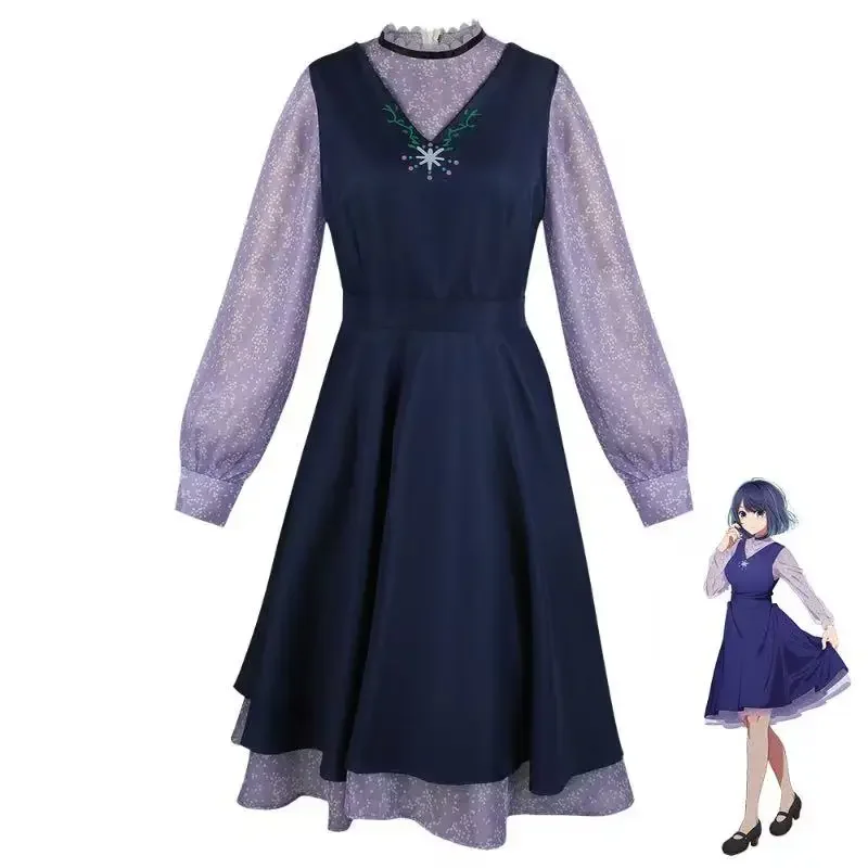 

Костюм для косплея в стиле аниме Okr No Kurokawa Akane Violet pour Femme, Robe Lolita avec Perruque, Tenue Imbibée