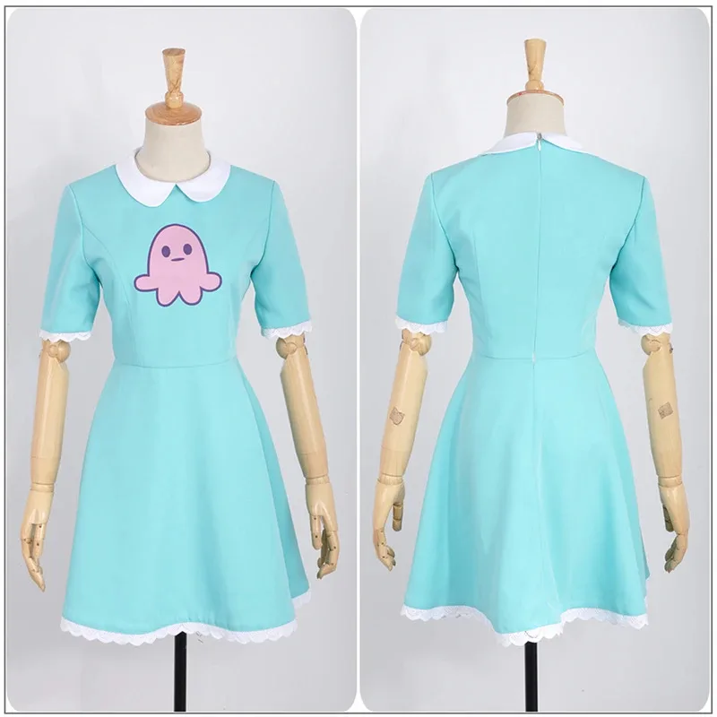 Estrella vs. las Fuerzas del Mal princesa estrella mariposa azul claro vestido largo bolso de mensajero para mujer Anime fiesta Cosplay disfraz