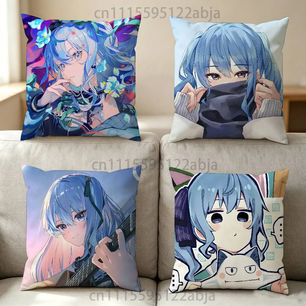 S-Suisei Hoshimachi  Hololive Throw Pillow Case 40x40cm Decoration DIY Square Chair Pillowcase Pad Cover