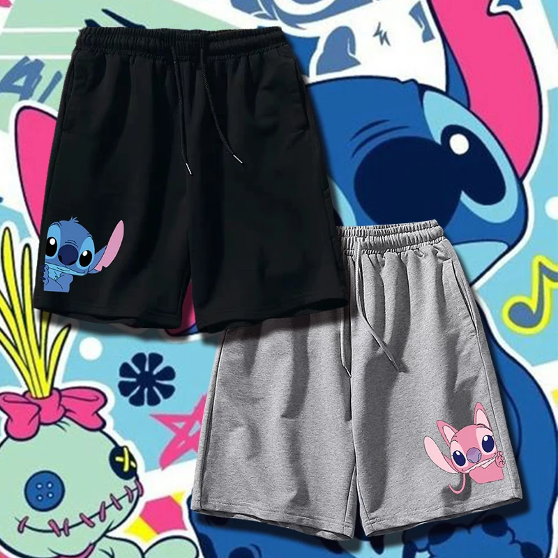 

Летние шорты с мультяшным принтом ангела для мужчин и женщин, спортивные хлопковые шорты, брюки с пятью точками, дышащие шорты для пляжного спортзала Y2k