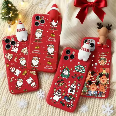 Reindeer Snowman DIY Santa Christmas TPU Case For Samsung Galaxy S24 S25 S23 Ultra S21 S22 Plus S25 S20 FE S22 Ultra Phone Cover