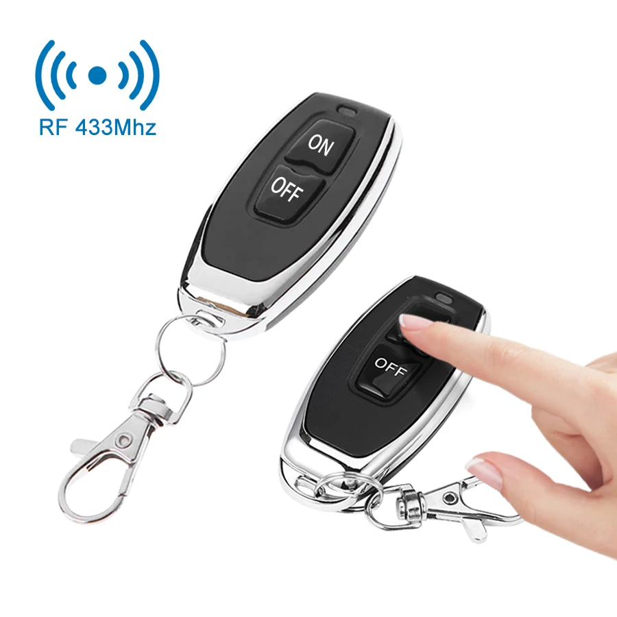 

Universal 433 MHz Wireless Switch Transmitter ON OFF Copy 2-button Gate Garage Door Control Duplicator Remote Control Key