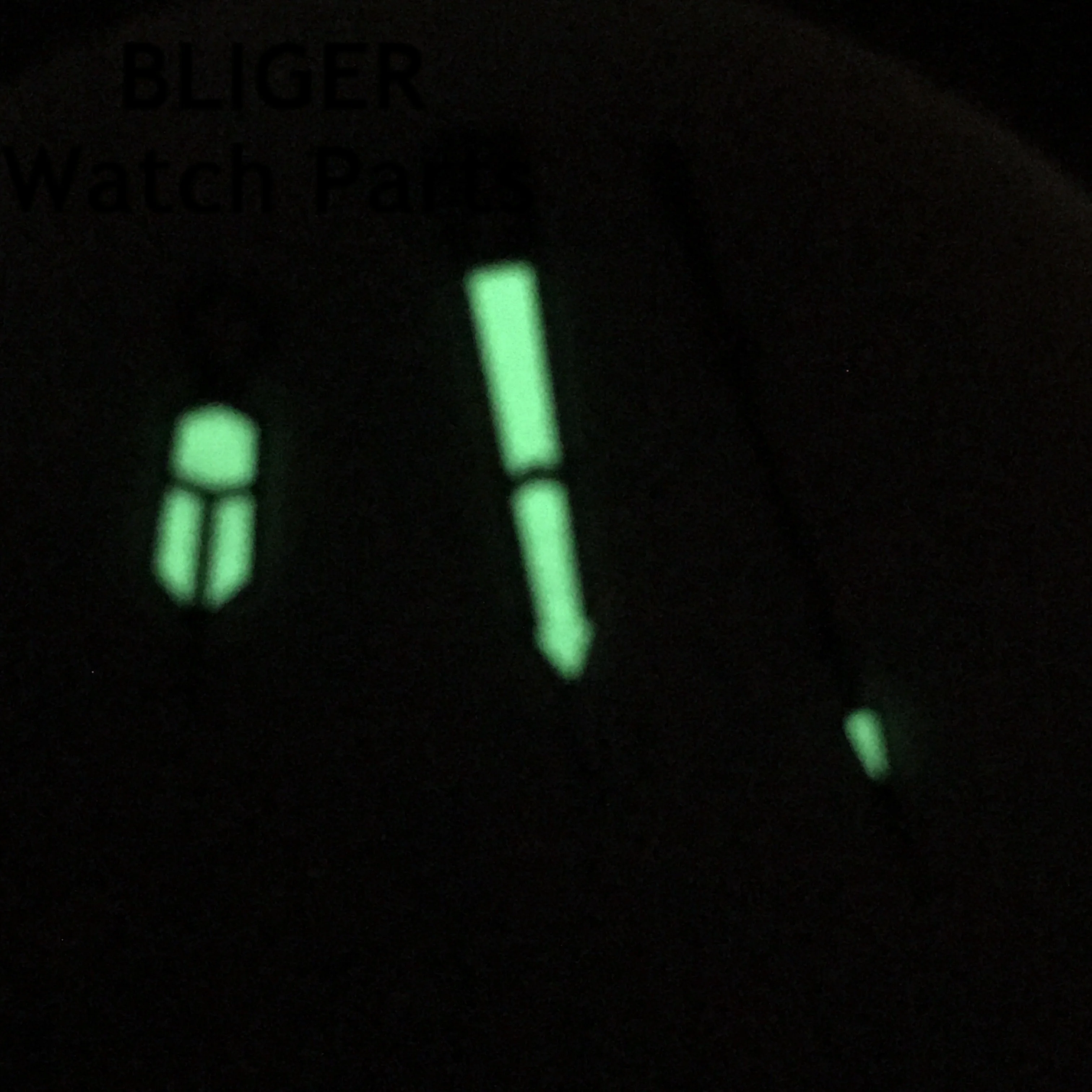 BLIGER silver black watch hands green luminous hands suitable for NH35 NH36 movement