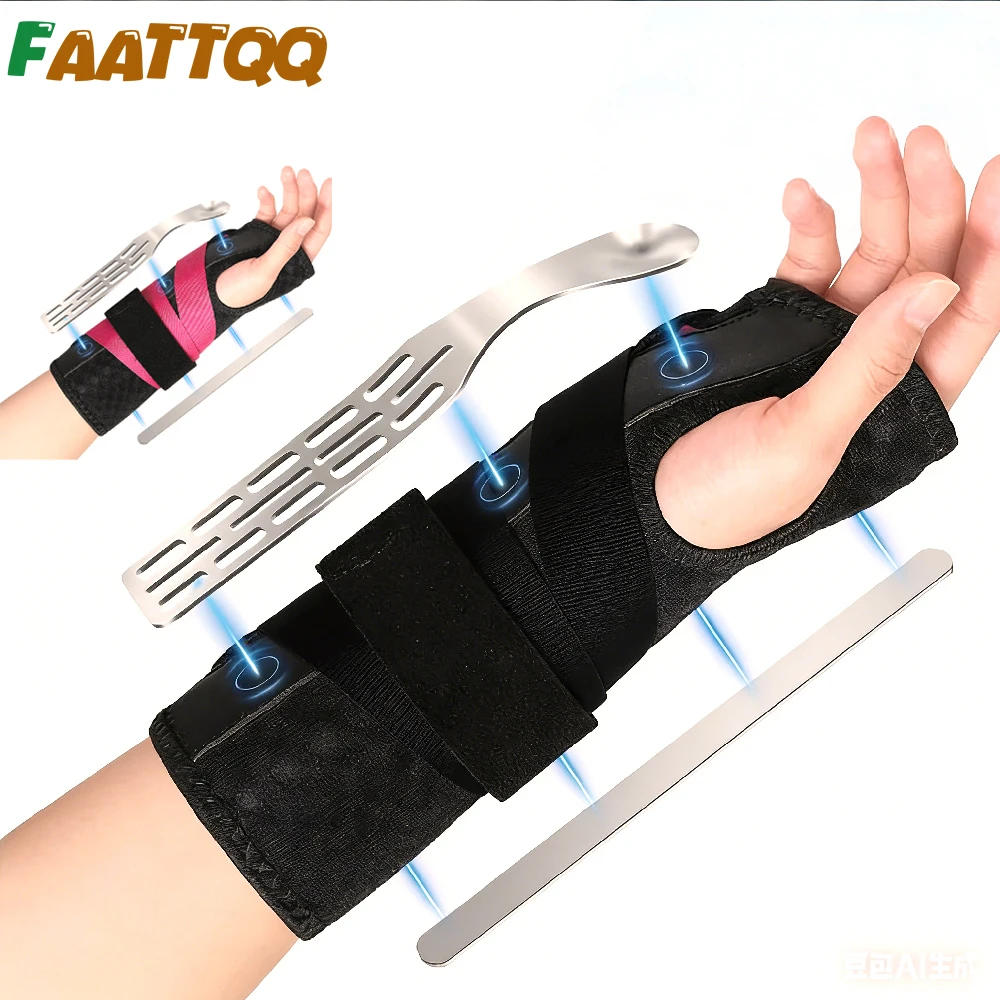 

1PCS Carpal Tunnel Wrist Brace Support with 2 Metal Splint Stabilizer - Helps Relieve Tendinitis Arthritis Carpal Tunnel Pain