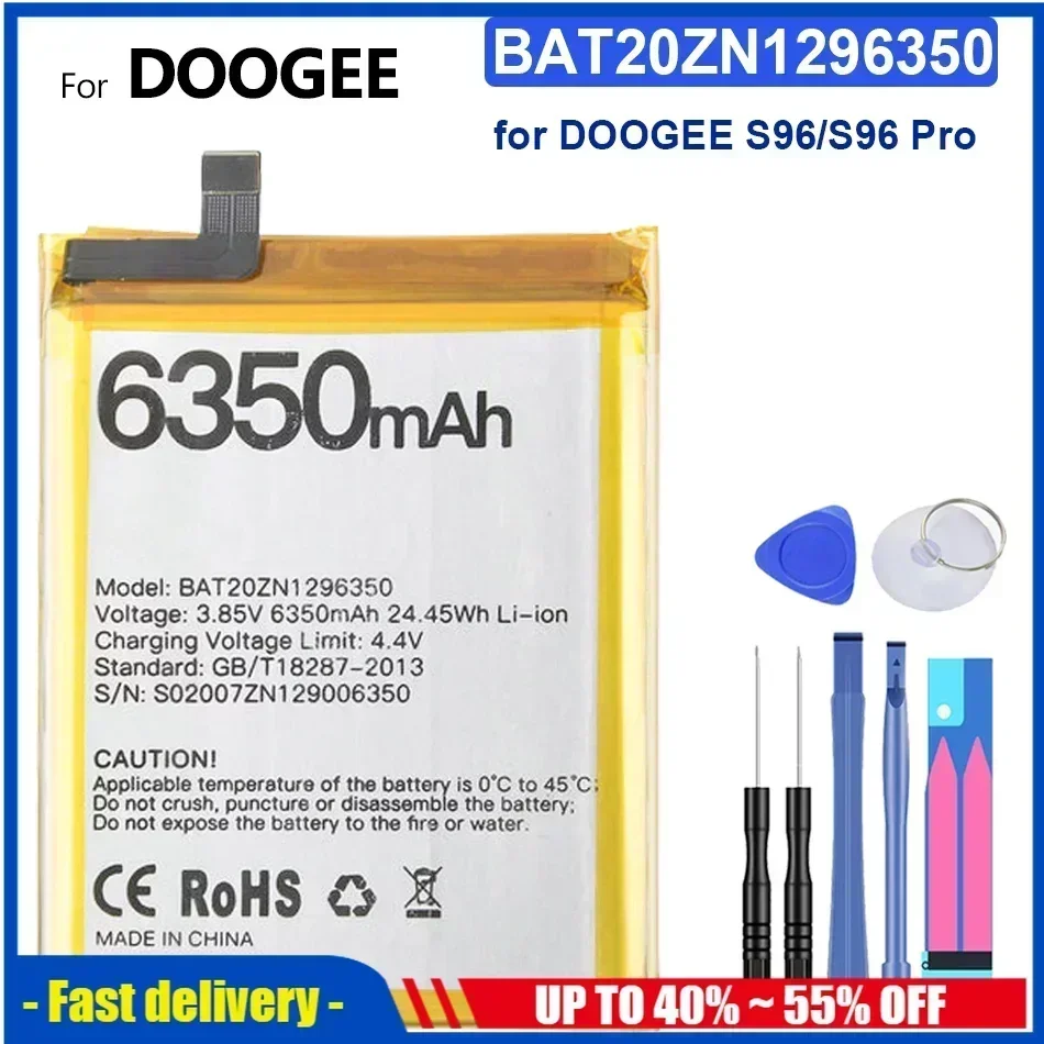 6350mAh BAT20ZN1296350 Mobile Phone Batteries For DOOGEE S96, S96 Pro, S96Pro Smartphone Battery