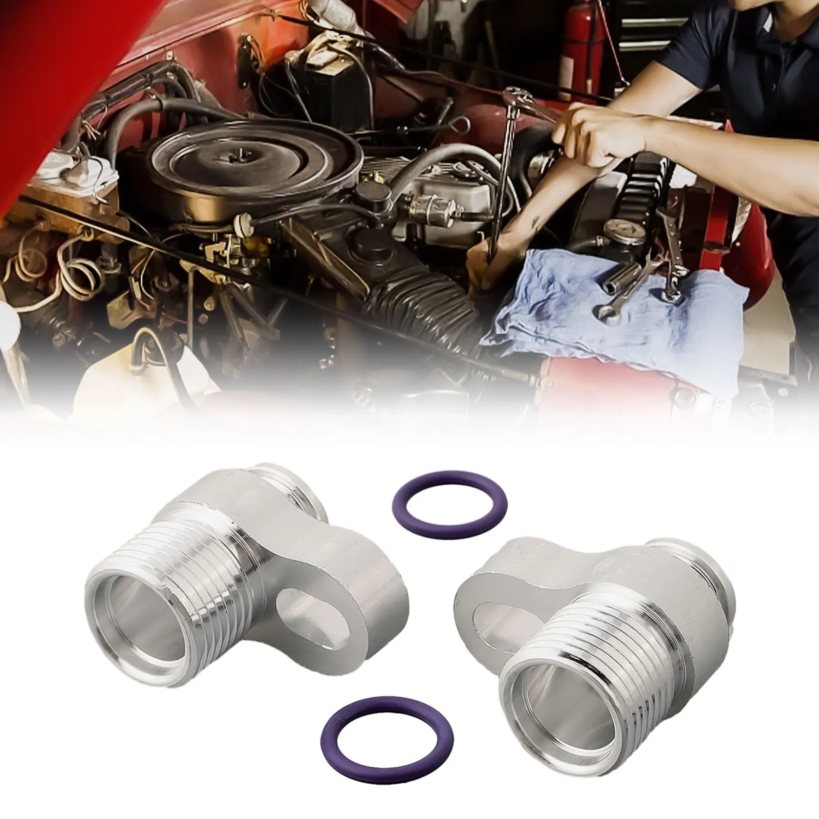 

Tow Hook Cover Optimal Inlet/Outlet Configuration A/C Compressor Adapter Fittings for 10S17F & 10 0F Car Parts