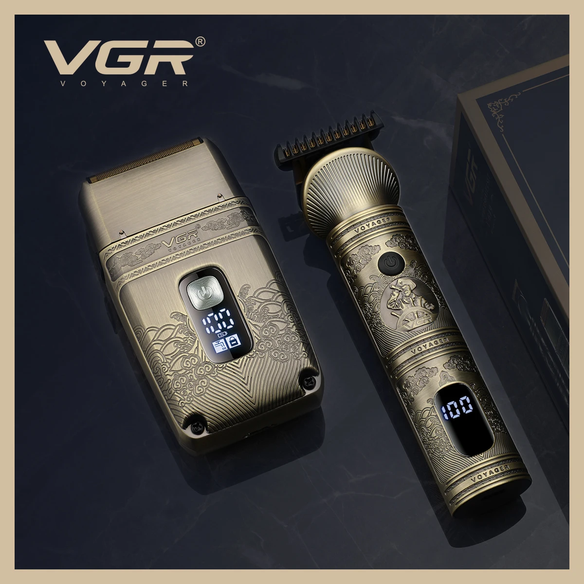 VGR Hair Trimmer Cordless Hair Cutting Machine Electric Shaver Professional Hair Clipper Barber Bald Head Trimmer for Men V-649