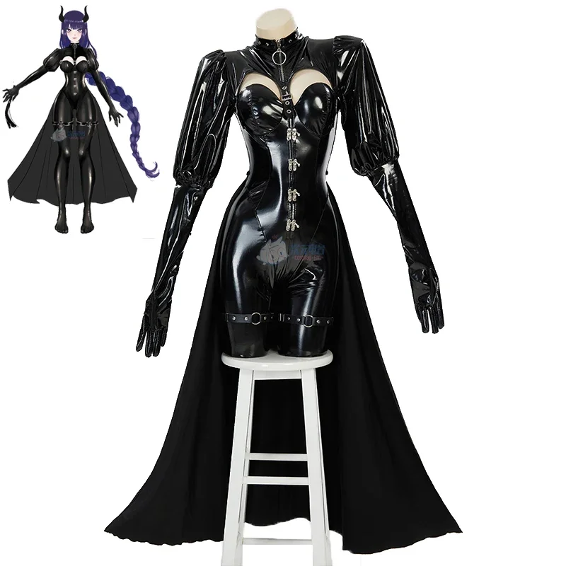 Genshin Impact Raiden Shogun Cosplay Costume Women Sexy Black Leather Jumpsuit Bodysuit Uniform Halloween Carnival Party Clothes
