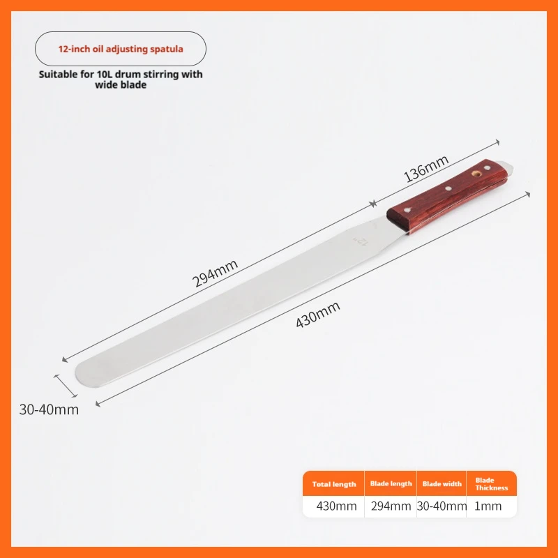 

4-16 Inch Silk Screen Printing Inks Scraper Spatulas 430 Stainless Steel SMT Squeegee Board for Screen Printing Scrapers Tools