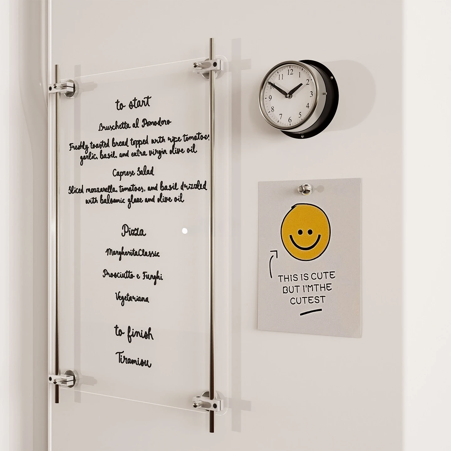 Magnetic message refrigerator whiteboard entrance door note board refrigerator sticker erasable decorative acrylic