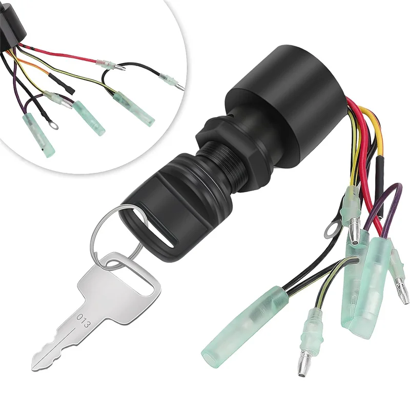 Boat Ignition Key Switch Fittings For Mercury Outboard Motors 3 Pos 87-17009A5 Engine Ignition Key Switch Replacement Boat Parts