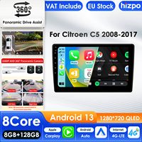 Hizpo 2Din Android 13 Carplay AI System Car Radio Citroen C5 2008 -2017 GPS 2Din Android Car Radio Multimedia Video Player Wirel