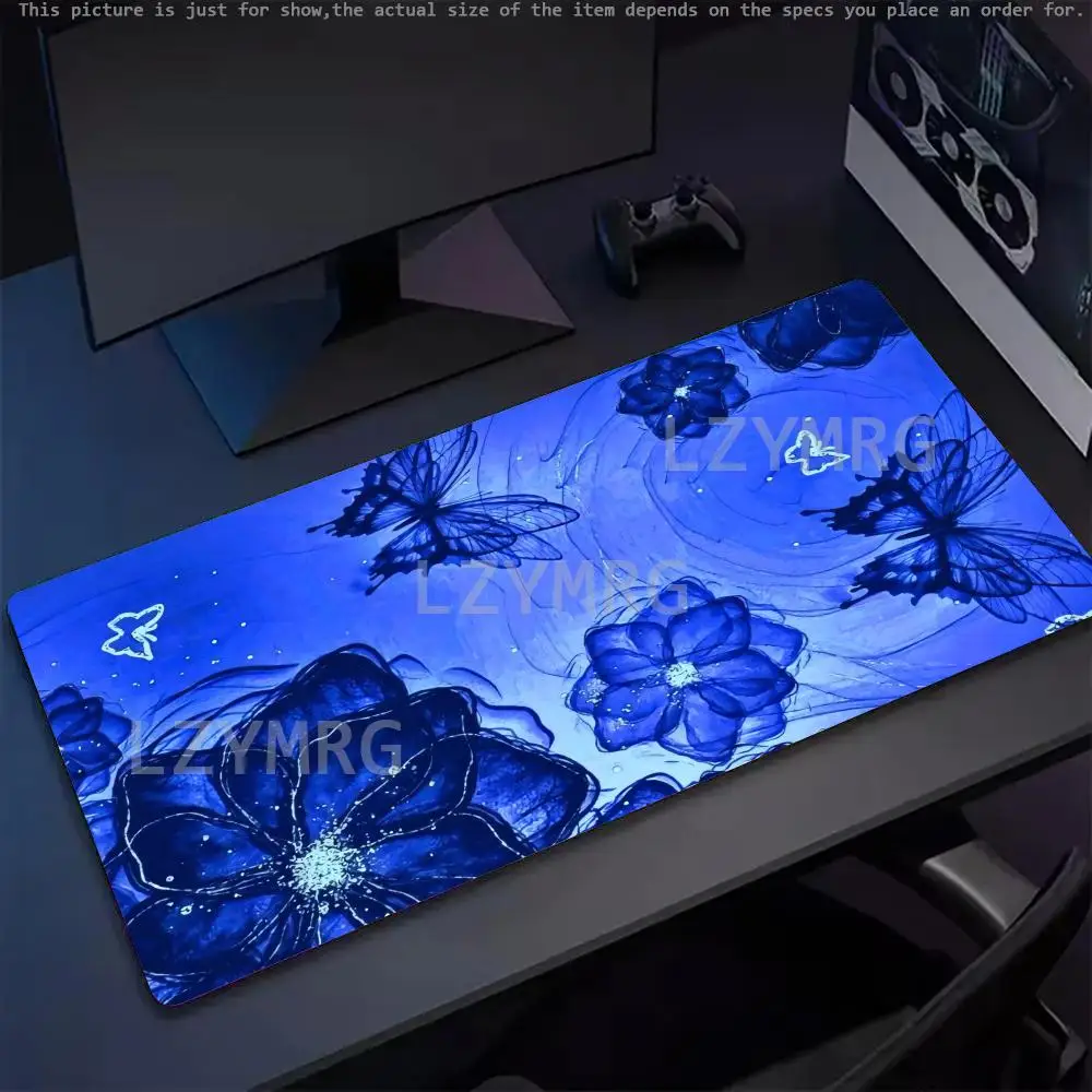 

Colorful Flowers Mouse Pad Large Rubber Base Anti-slip PC Desk Accessories Mousepad for Office and Gamer Keyboard Mats Decor Mat