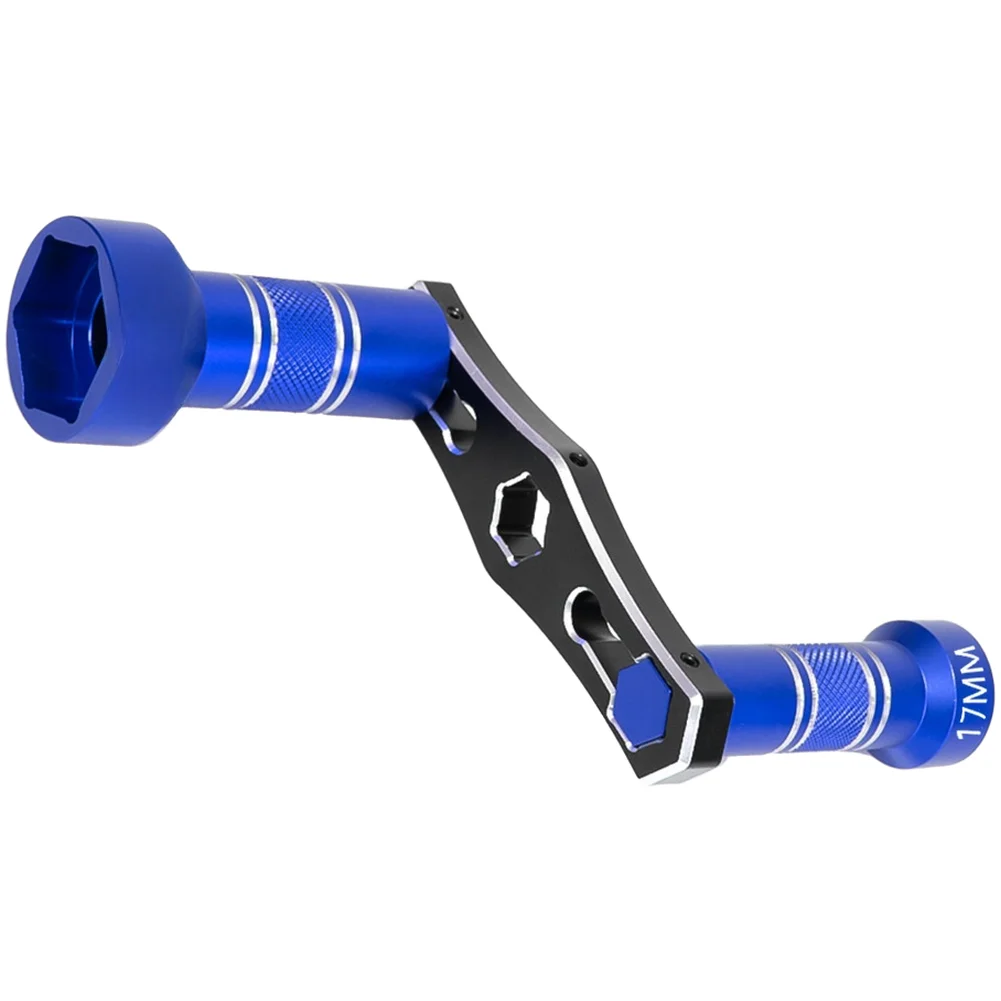 For 1/10 Scale RC Car Wheel Hex Nut Socket Wrench 17mm 24mm Interchangeable Metal Tool For Model Car Maintenance And Repair