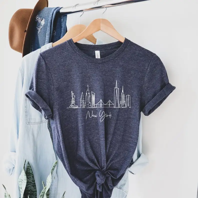 New York City Shirt love our metropolis Funny Aesthetic Female Clothing Fashion Cotton O Neck T-shirt Casual Short Sleeve Tees