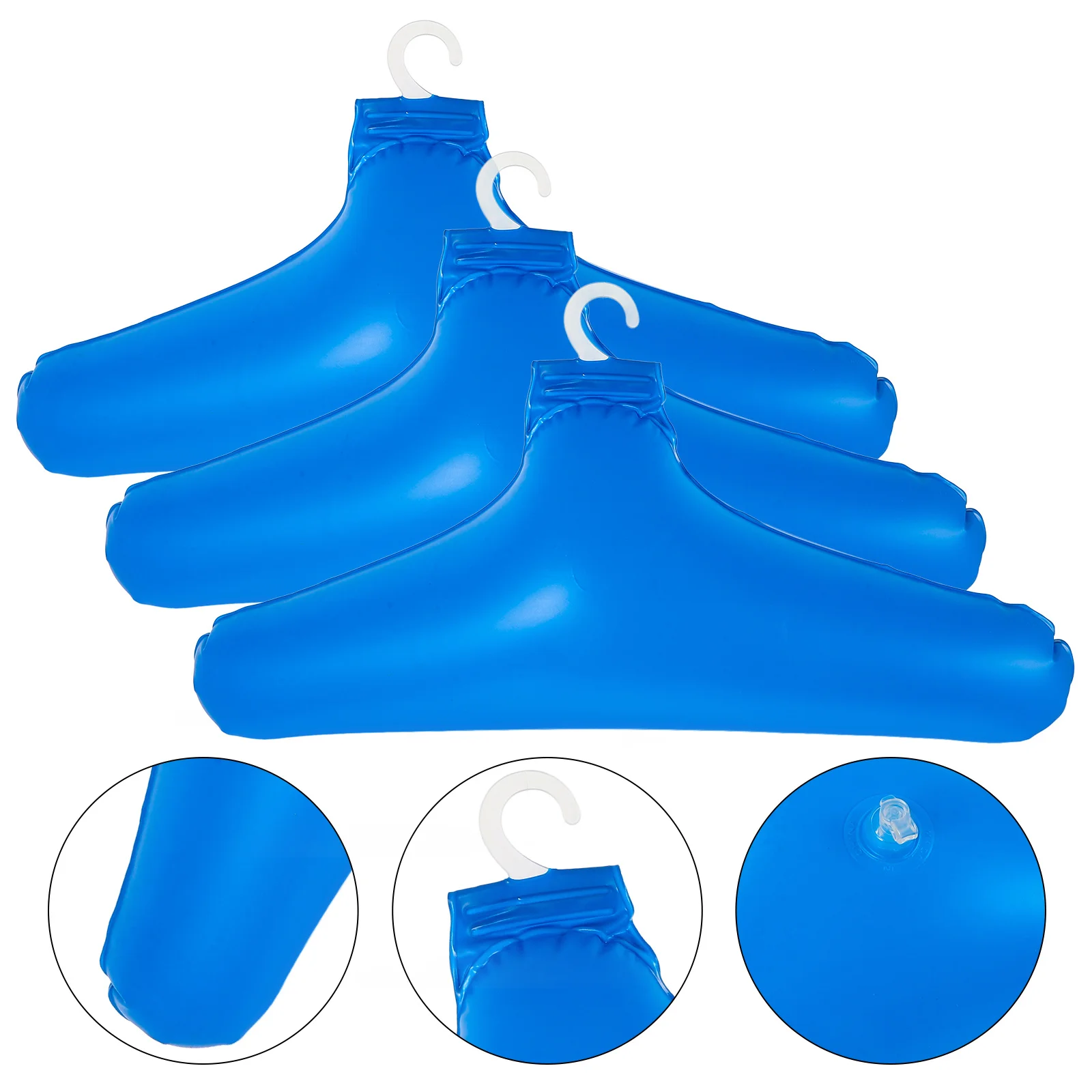 

4Pcs Inflatable Foldable Clothes Hanger Portable Drying Rack Non-Slip Space Saving Coat Holder Travel Camping Clothes Hanger