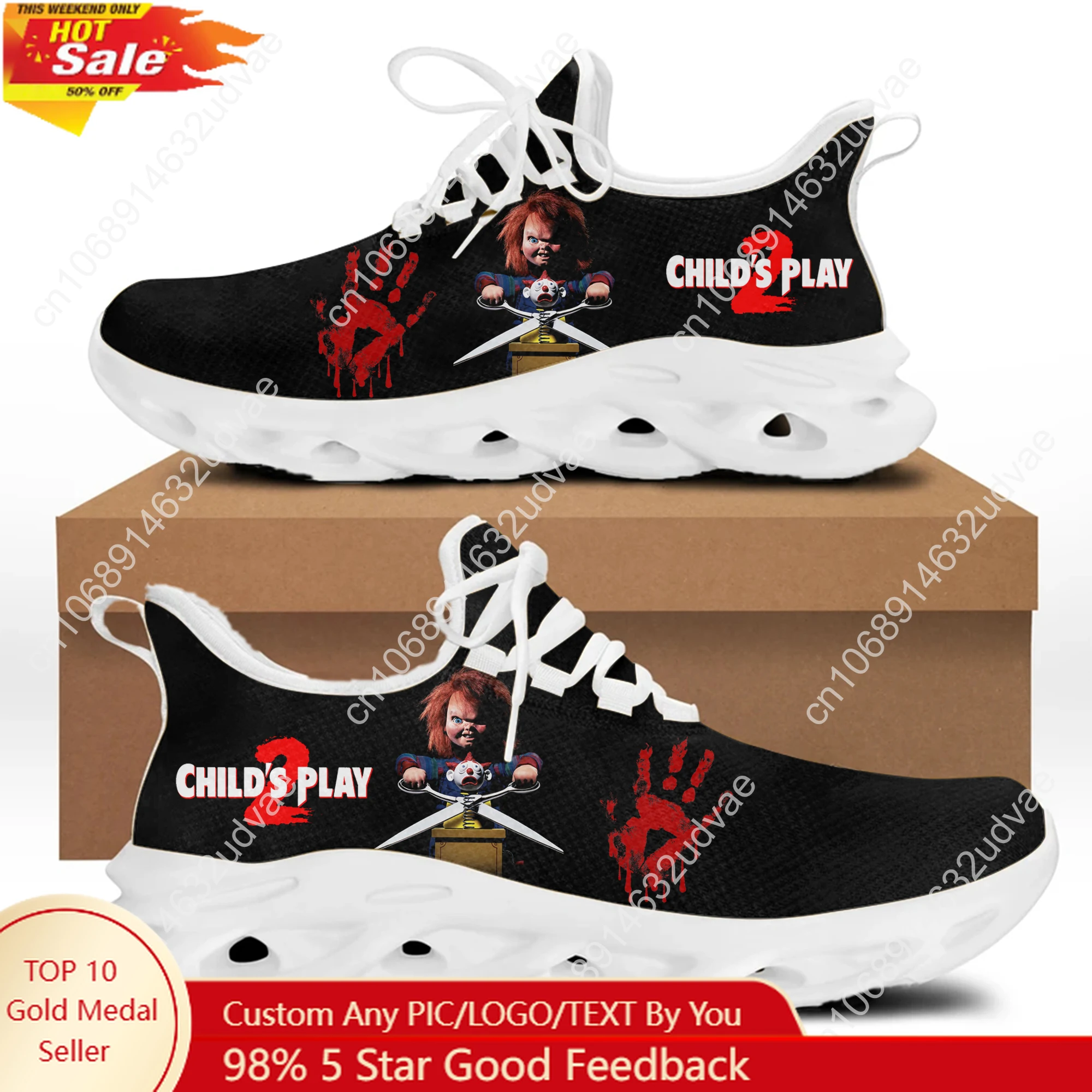 

Childs Play Chucky Sports Sneakers Mans Womans Running Shoes Sneaker Lace Up Mesh Footwear Tailor Made Shoe White