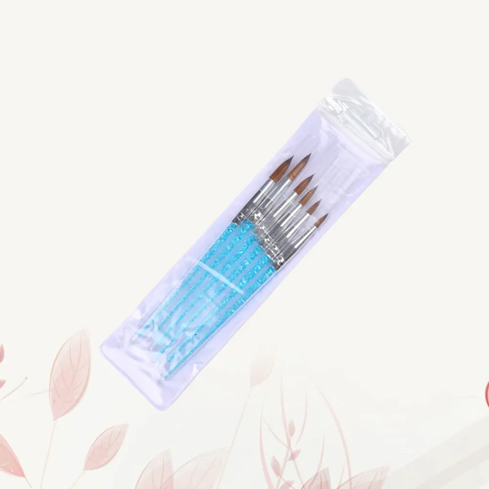 ชุดแปรงเพ้นท์เล็บ 6 ชิ้น ด้ามจับประดับเพชร สำหรับมืออาชีพ อุปกรณ์เพ้นท์เล็บ ชุดเริ่มต้นสำหรับร้านทำเล็บหรือใช้ในบ้าน