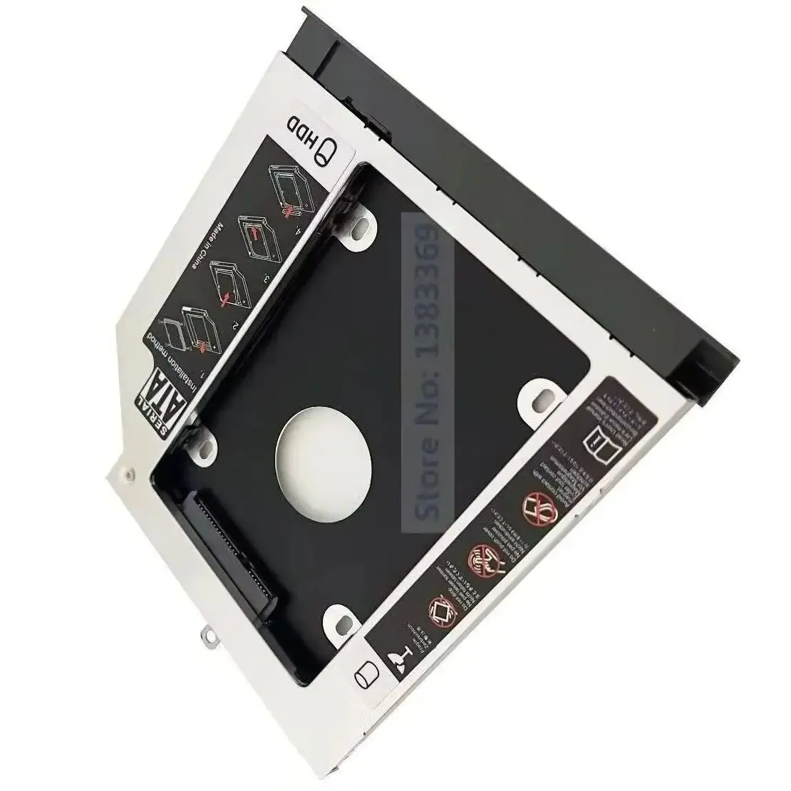 With Front Panel 2nd Secondary 2.5 SATA Hard Drive HDD Optical bay Caddy Bracket Frame Adapter for Lenovo V330-15ISK V330-15IKB