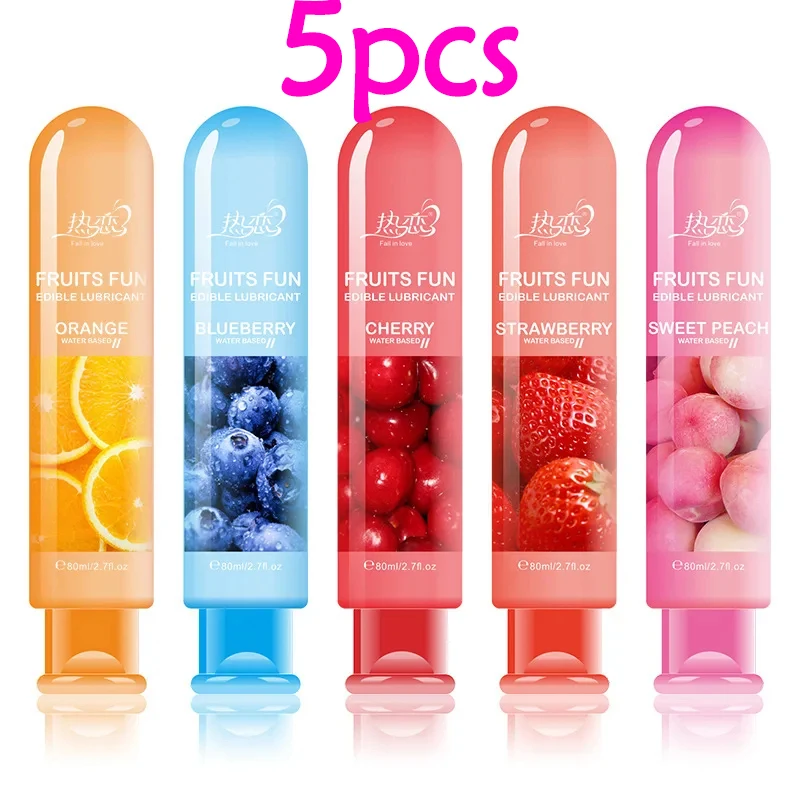 

5pcs Lubricant For Sex Water-based lubricant for Sex Session Fruit Intimate Love Gel for Women Men Masturbation Toy Lubricant