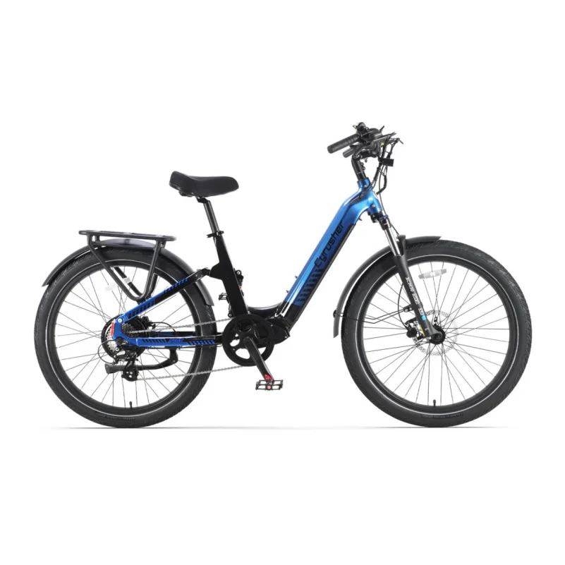 

Cyrusher Sprint City E-bike for Women 48V 15Ah Brushless Motor Bicycle 8-Speed 27.5×2.4 Tire E-bikes