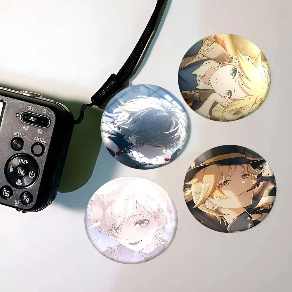 K-Kagamine-Len Badges broches rondes de dessin animé broches faites à la main pour sac à dos bijoux accessoires cadeaux Badge S