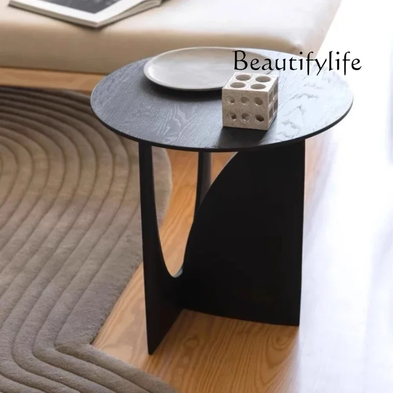 Vv BA Wood Coffee Table Morden Designer Corner Interior Home Living Room Decoration Wood Round Sofa Side Table Room Small Furnit