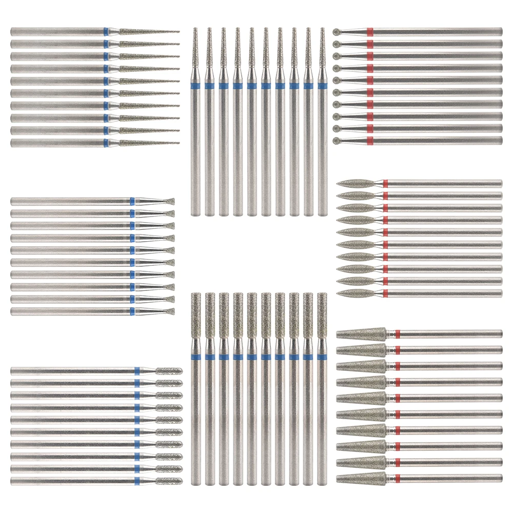 10 szt. Frezów diamentowych do manicure, elektryczne wiertła do paznokci, akcesoria do pedicure, pilnik do paznokci, narzędzie do usuwania żelu 2030