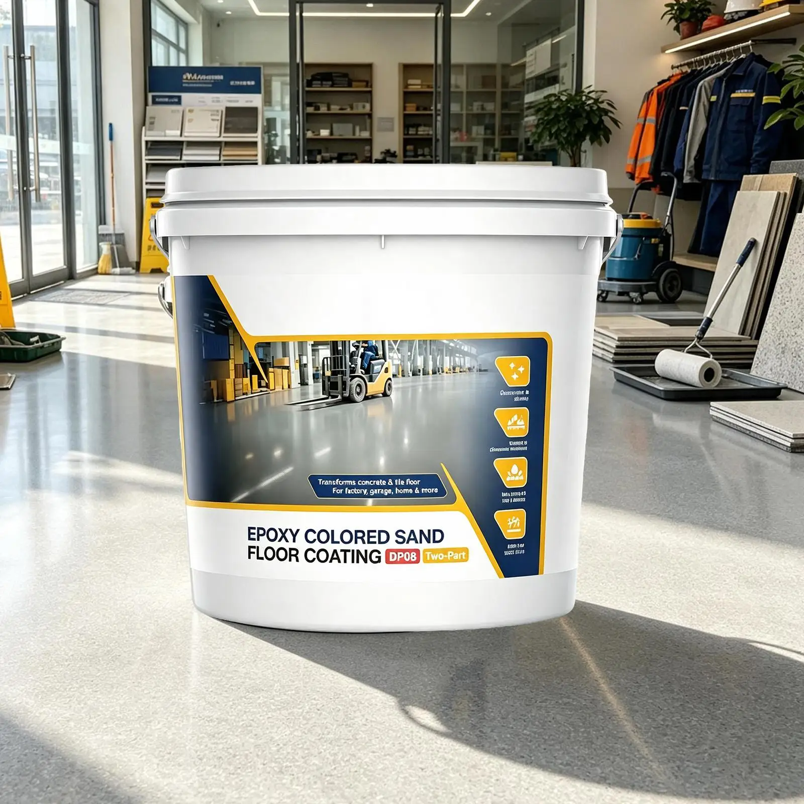 Epoxy colored sand self leveling floor paint marble paint cement floor paint for indoor wear resistance and slip resistance