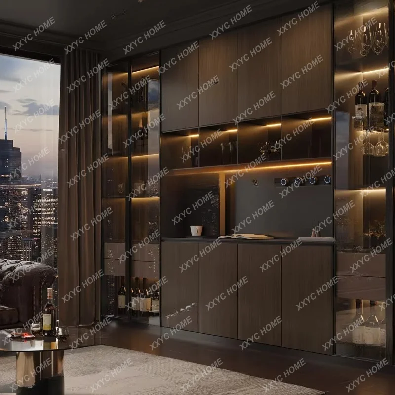 XX Wood Cabinets Storage House Container Organizer Living Room Cabinets Display Wine Bookcase  Trendy Furniture