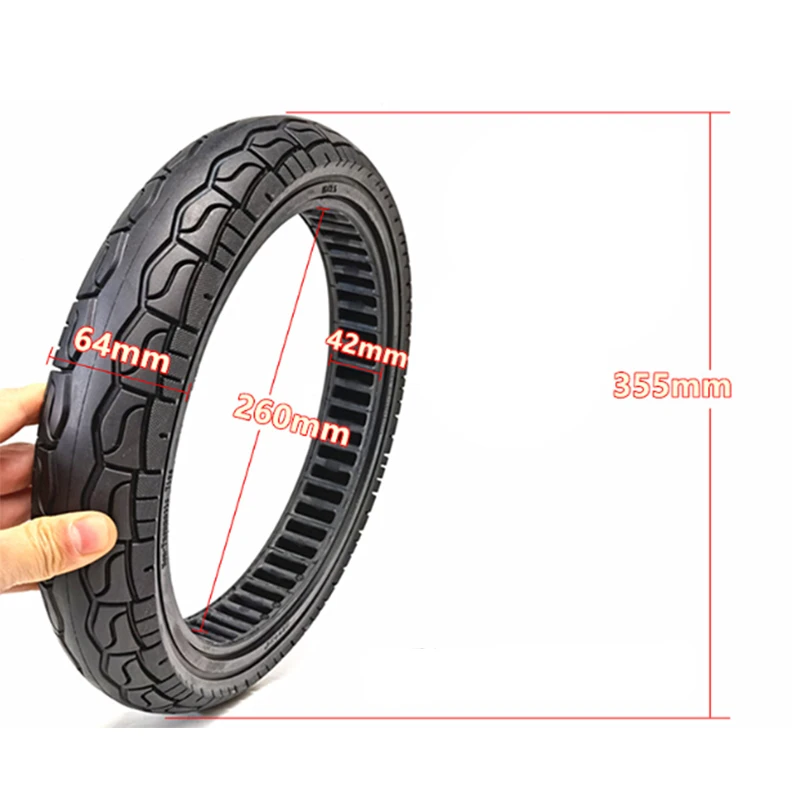 16 inch electric vehicle outer tire 16x2.50 solid tire 16 * 2.50/64-305 hollow honeycomb solid tire