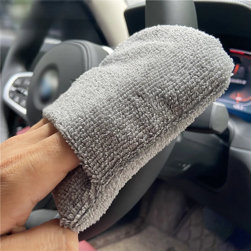 5pcs Polishing Sponge Soft Microfiber Car Wax Applicator Mitts Wax Foam Applicator Pad for Car Cleaning Accessories