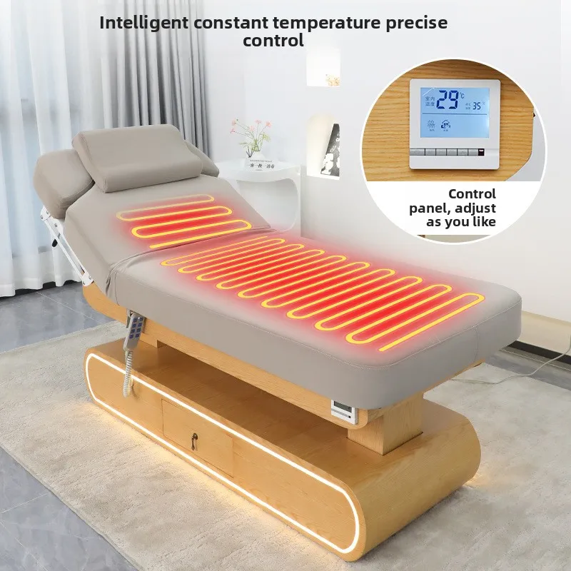 Lifting beauty bed tattoo embroidery eyelash massage physiotherapy massage bed 4 motor adjustment lead hole