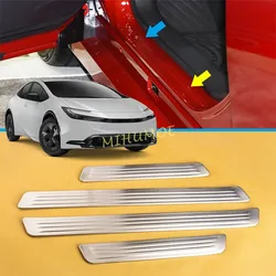 For Toyota Prius XW60 2023 2024 2025 Sainless Steel Door Sill Kick Scuff Protector Cover Guard