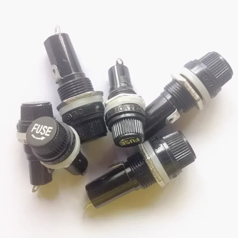 10 pieces High Quality 10A/250V AC Fuse Holder glass tube holder 5 * 20mm 6X30MM fuse holder fuse base