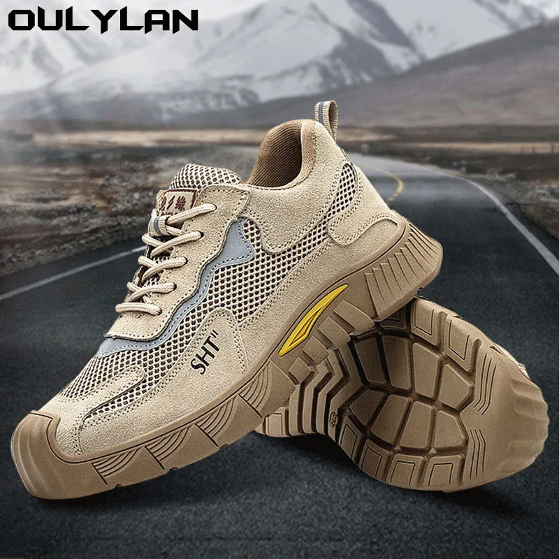 

New Casual Sneakers Men Shoes Work Boots Steel Toe Shoes Anti-smash Anti-puncture Indestructible Shoes Protective Boots