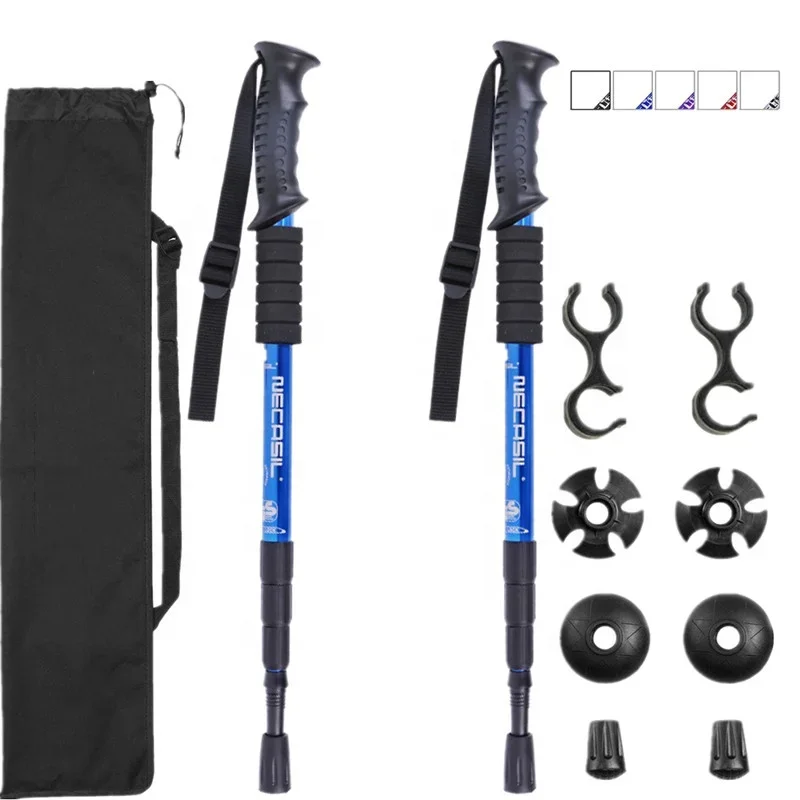 

walking stick Trekking poles telescopic baton nordic Aluminum ski camp hiking poles crutches walking cane north pole