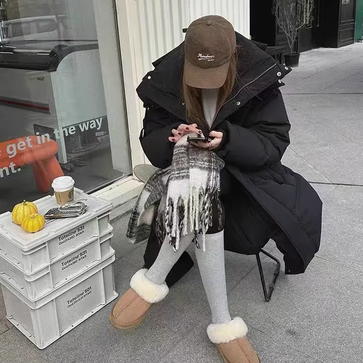 Piumino invernale da donna nuovo per pendolarismo, piumino spesso caldo con cappuccio antivento