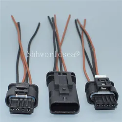 4 Pin Way Exhaust Pipe Electronic Valve Connector Air Flow Sensor Meter Plug Wire Harness For Benz BMW 805-122-541 8509441-04